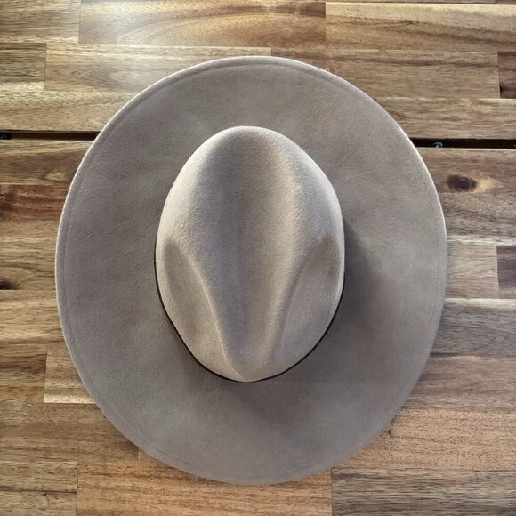 Free People 100% Wool Hat One Size Fedora Boho Festival Western Neutrals Minimal main image 9